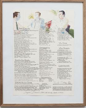 David Hockney, "Langan's Brasserie Menu".