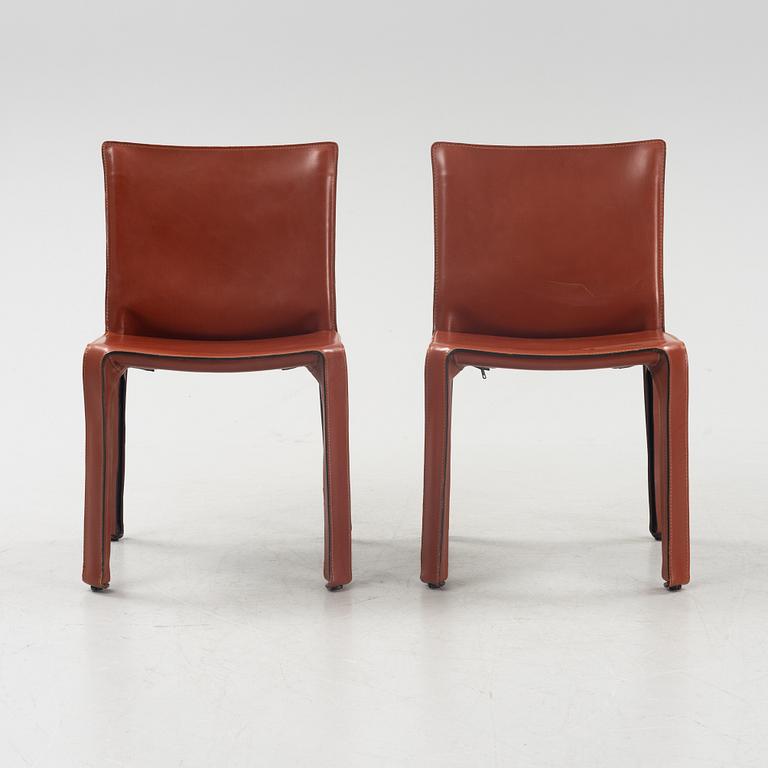 A pair of model 412 CAB chairs by Mario Bellini for Cassina.