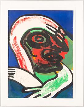 Bengt Lindström, lithograph in colours, signed with dedication and numbered E.A. II/X.