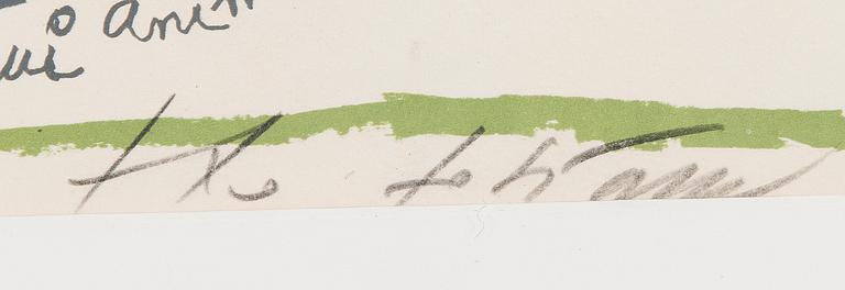 Lithograph, signed and marked E.A.