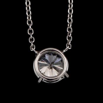 COLLIER, 18K vitguld, briljantslipad diamant ca 0.91 ct. Vikt ca 3 g.