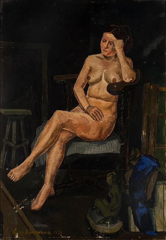 LARS NORRMAN, olja på duk, signerad och daterad 1935. Daterad Paris nov 1934 a tergo.