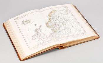 KARTBOK, "Stielers Hand-atlas öfver alla delar af jorden och verldsbyggnaden", Stockholm 1854-59.