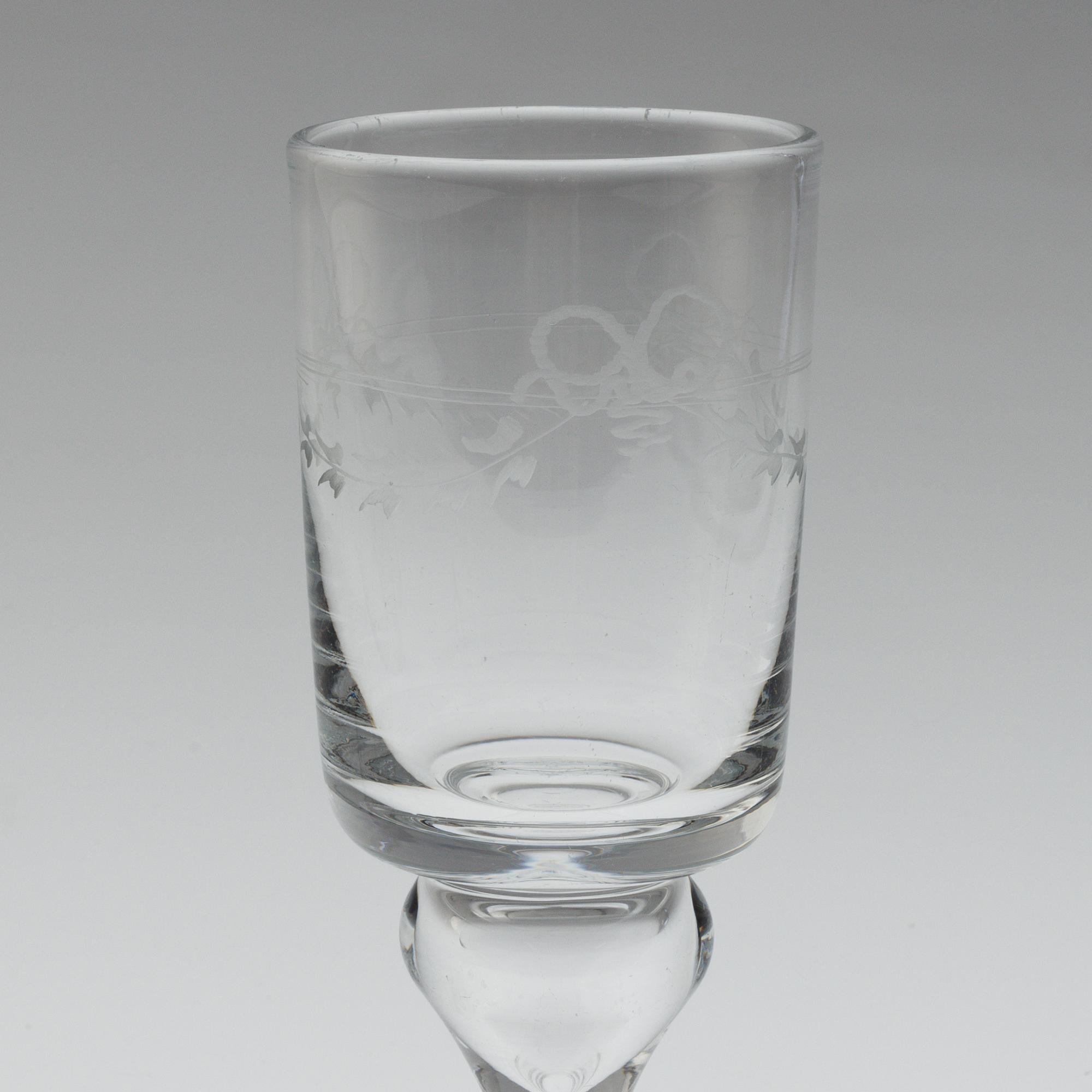 A 66 piece Swedish "Antik" glass service by Reijmyre Glasbruk, late 20th century.