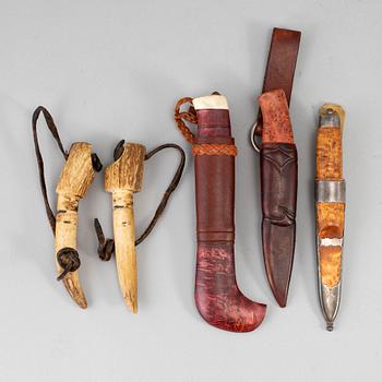 Five Sami knives.