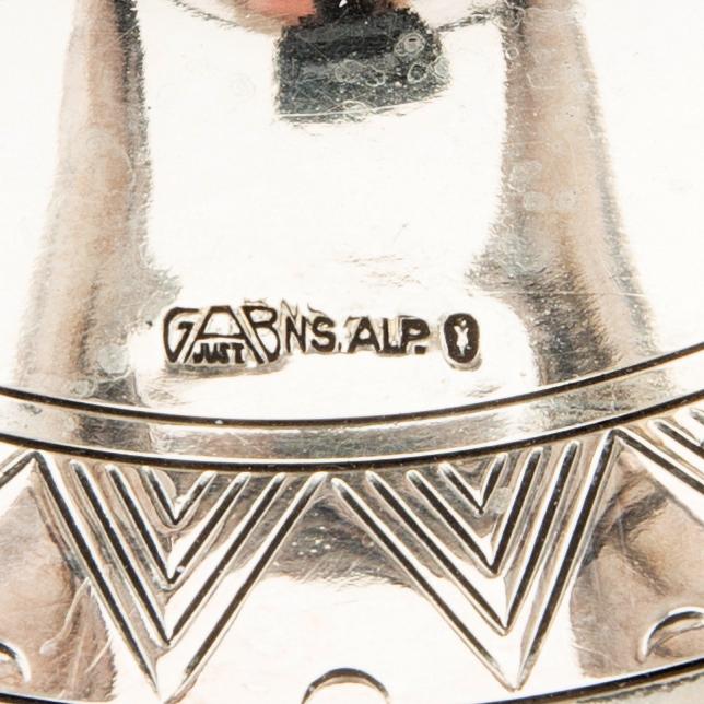 Candelabrum GAB silver-plated, mid-20th century.