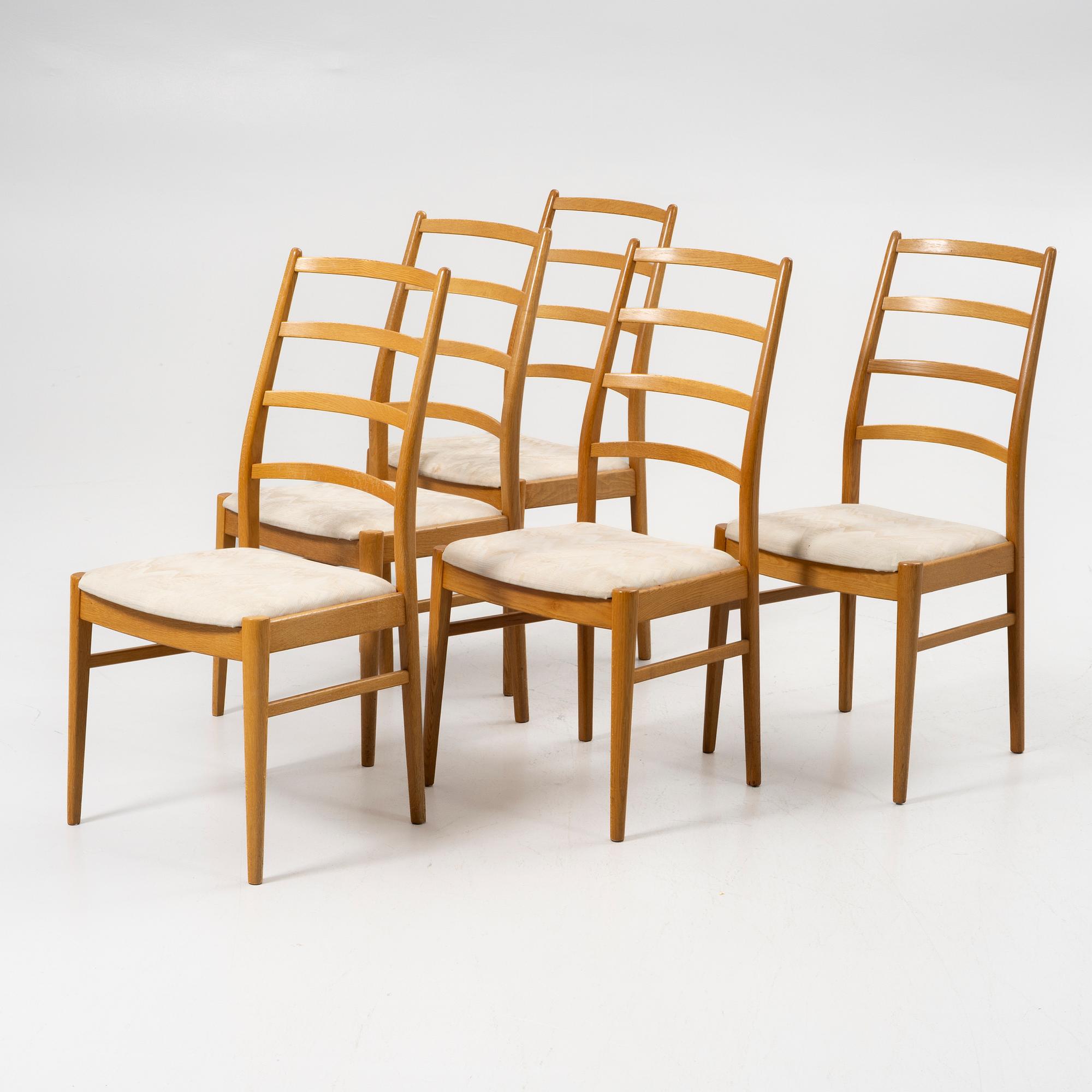 Dining table with 5 chairs, NC Tibro, Sweden, second half of the 20th century.