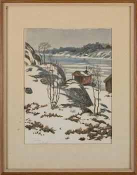 Roland Svensson · ROLAND SVENSSON, färglitografi, Signerad. Provtryck.