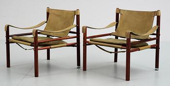 FÅTÖLJER, ett par, "Sirocco", Arne Norell.