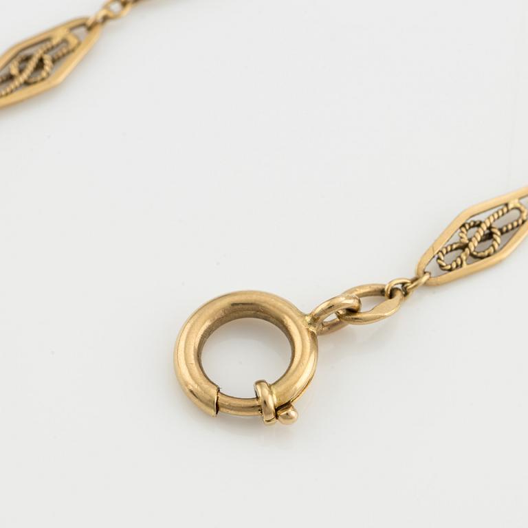 Klockkedja, 18K guld.