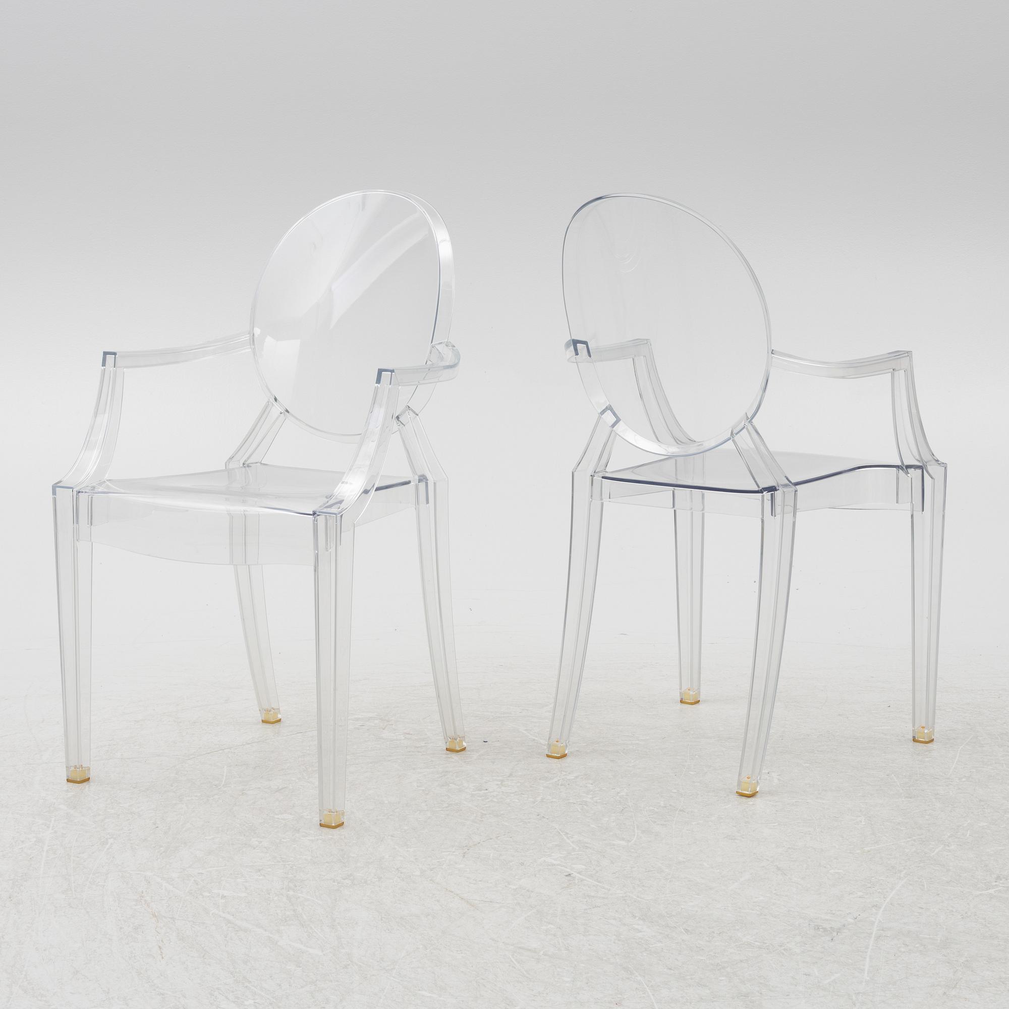 Philippe Starck, six 'Louis Ghost' armchairs, Kartell.