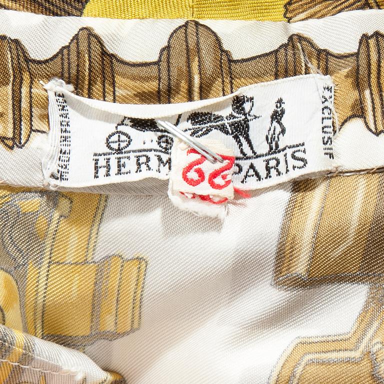 A Hermès silk shirt, French size 40.