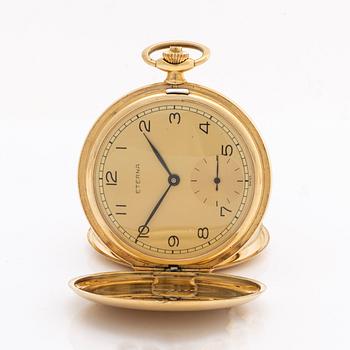 ETERNA, pocket watch, hunter case, c 49 mm.