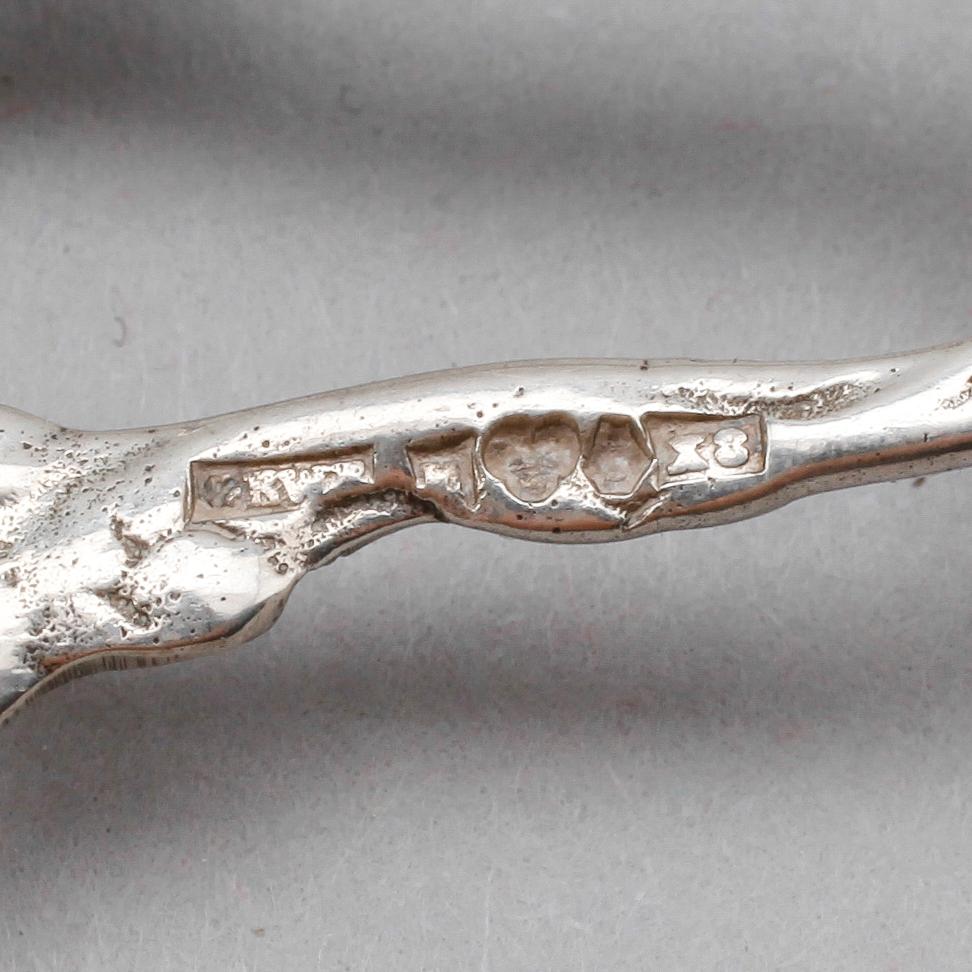KAKTÄNGER, 8 st, silver, olika modeller, 1900-tal. Vikt ca 302 gram.