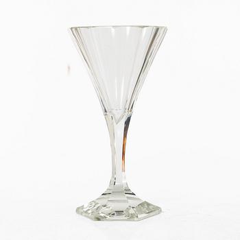 Leo Moser, glasservis, 18 delar, "Thomas", Moser, Tjeckien, modellen formgiven 1929.