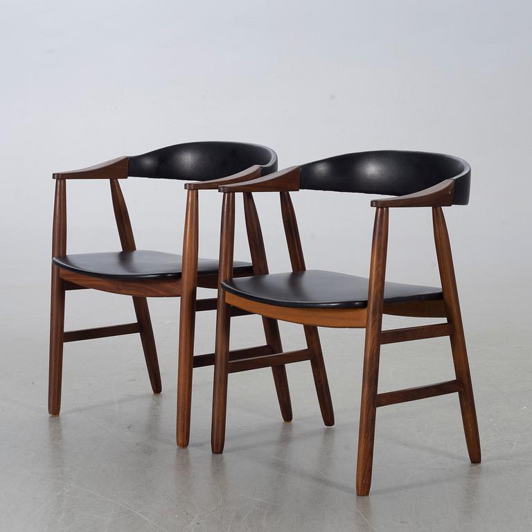 Armchairs, a pair, Farstrup, Denmark, later part of the 20th century.