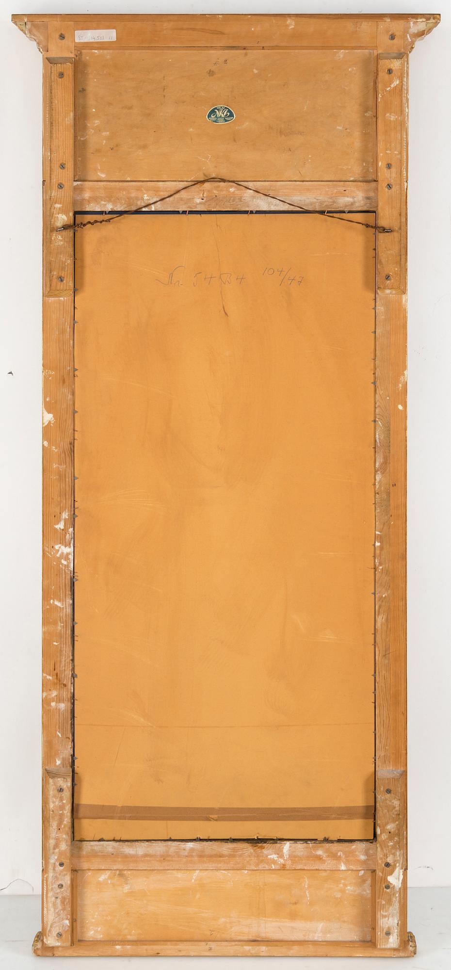 A MIRROR AND CONSOLE TABLE, gustavian style, mid 1900s.