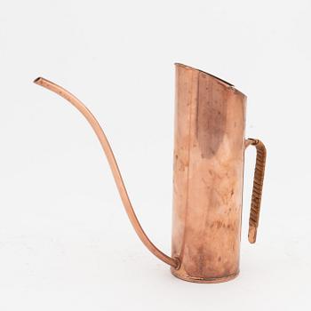 Gunnar Ander, a copper watering can, Ystad Metall, Sweden, second half of the 20th century.