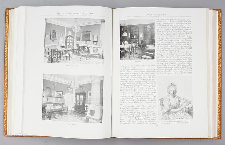 BÖCKER: Svenska Slott och Herresäten vid 1900-talets början, E Lundquists Bokförlag, 1922, 3 volymer.