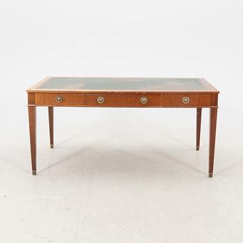 A late Gustavian style mahogany veneer desk,  first half of the 20th century.