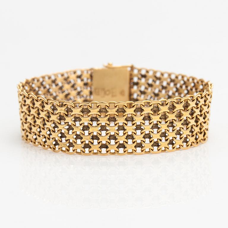 Armband, 18K guld. Esto Ab Guldvarufirman, Stockholm 1980.