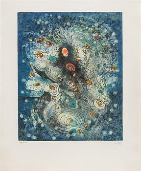 ROBERTO MATTA, etsning/akvatint, 10 st, "Hom'mere", signerade och numrerade 49/100. 1975.