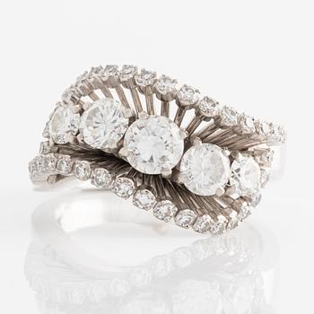Ring with brilliant-cut diamonds, total approx. 1.25 ct.
