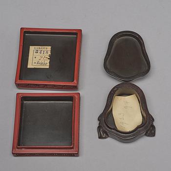 A set of two boxes with covers, circa 1900.