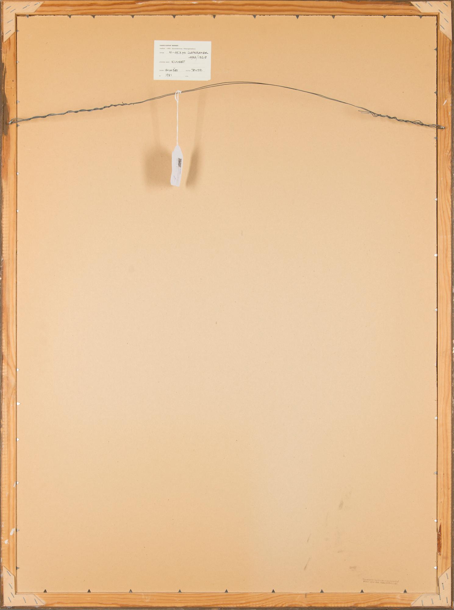 HANNU-KUSTAA MANNER, gouache, signerad och daterad -81.