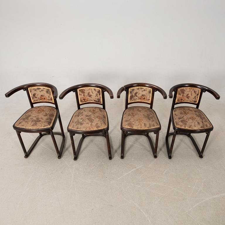 Josef Hoffmann, attributed, armchairs, 4 pcs, Art Deco, first half of the 20th century.