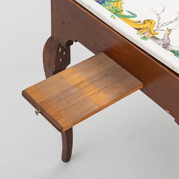 A Swedish rococo tea table with an associated top, 18th and 20th century.