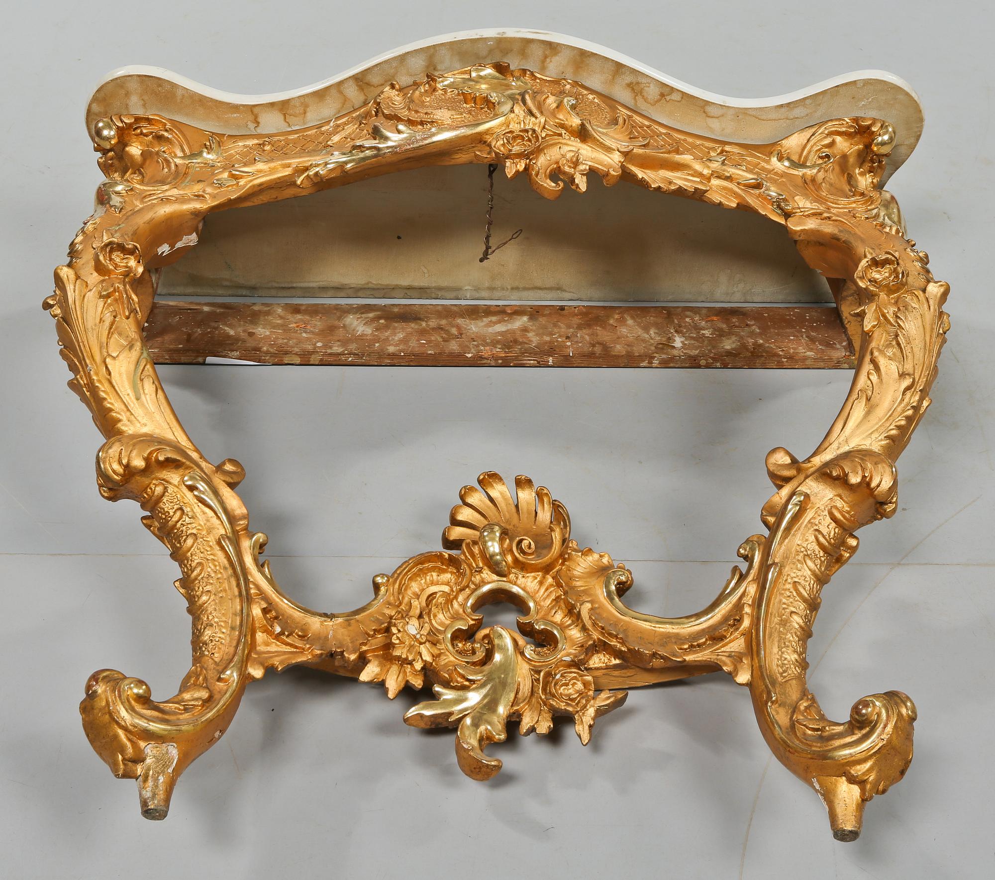 SPEGEL och KONSOLBORD, nyrokoko, 1800-talets slut.