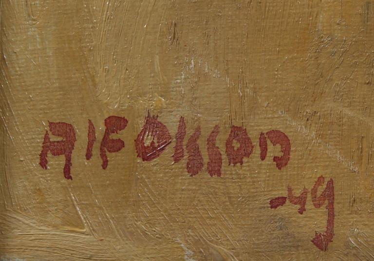 ALF OLSSON, olja på duk, sign o dat -49.