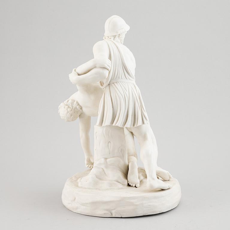 A parian ware sculpture after the Pasquino Group, around year 1900.