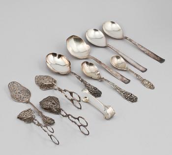BESTICK, 11 st, silver, 1900-tal, vikt 555 gram.