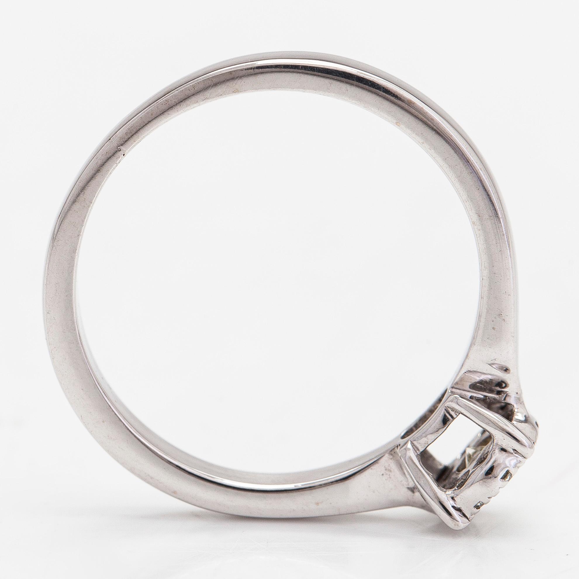 Ring, 14K vitguld, diamanter totalt ca 0.15 ct enligt gravyr.