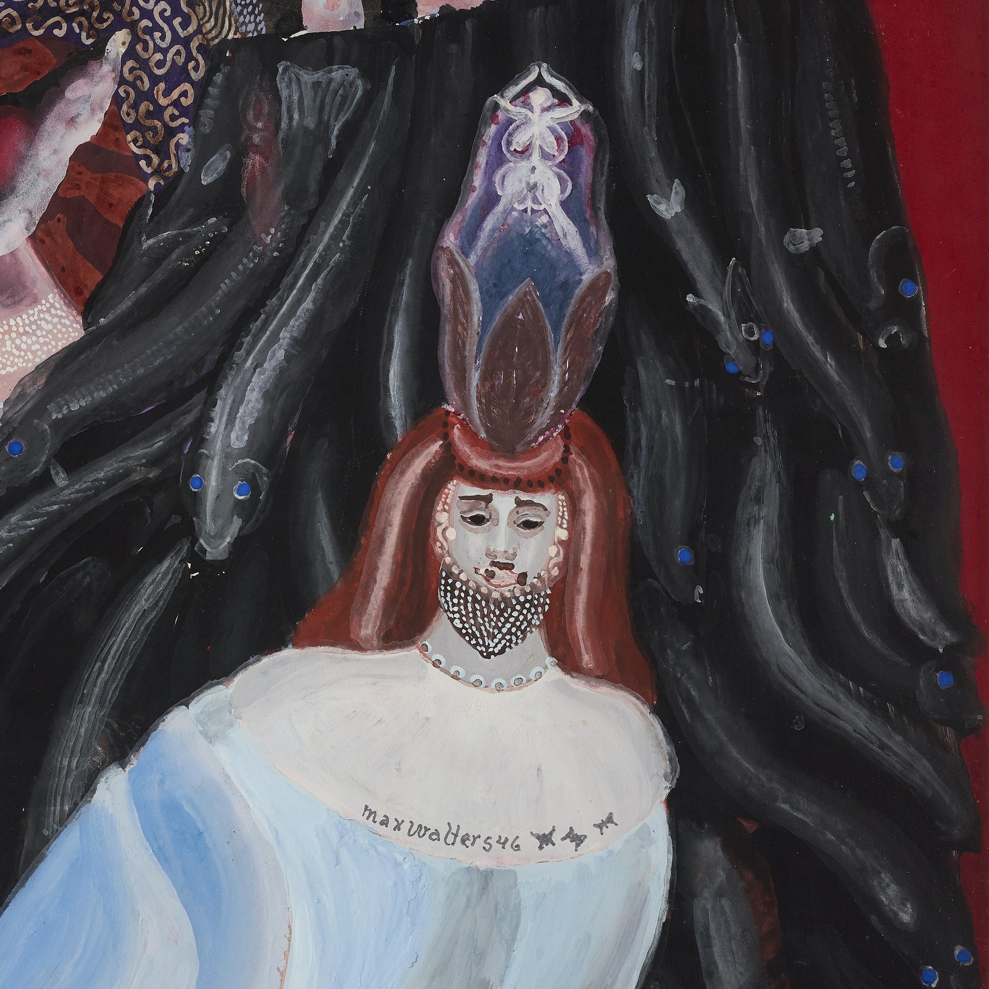 Max Walter Svanberg, mixed media on paper, signed and dated -46.