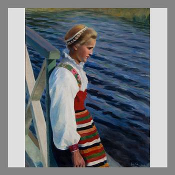 HANNA SUOMALAINEN, GIRL IN FOLK COSTUME.