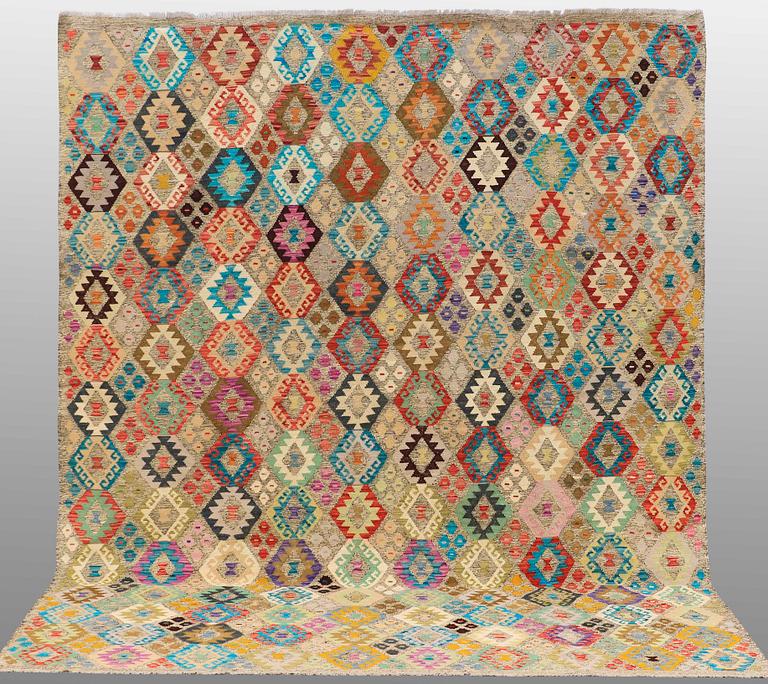 A carpet, Kilim, ca 342 x 274 cm.