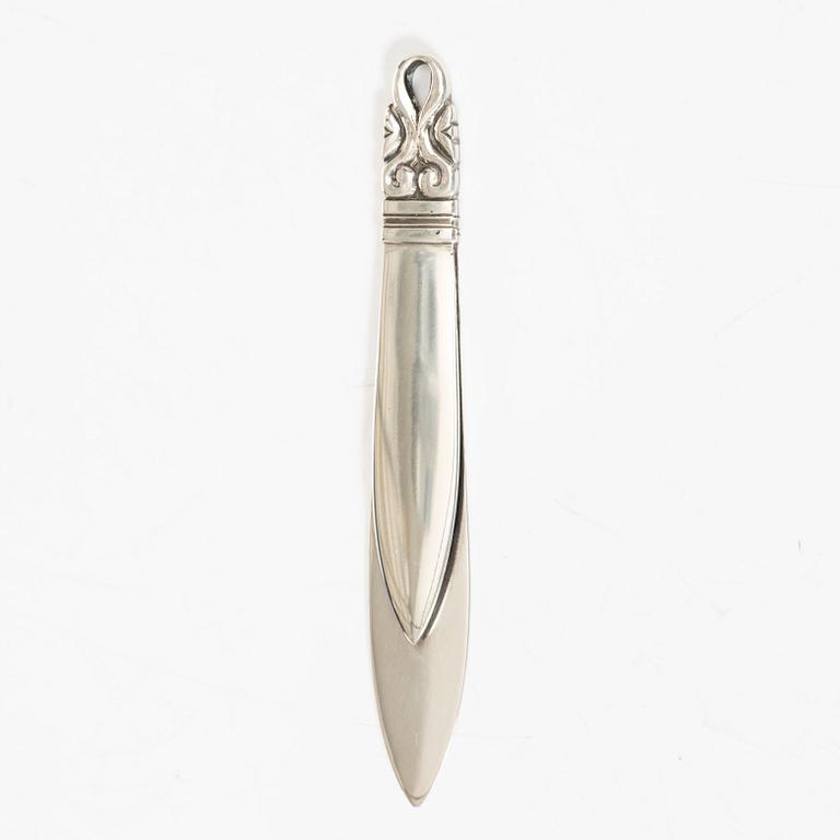 Georg Jensen, brevkniv/bokmärke, sterlingsilver, Danmark 1933-44.