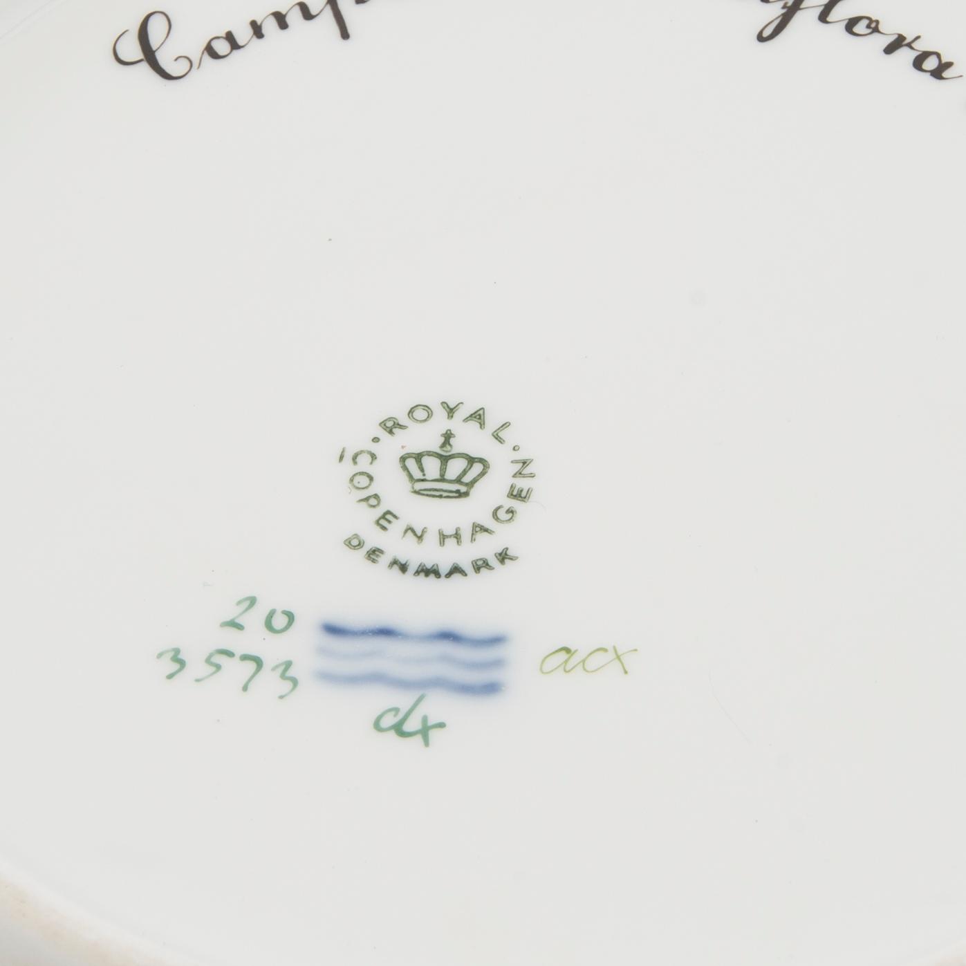 Plates 2 pcs "Flora Danica" Royal Copenhagen Denmark 1962-1963 porcelain.