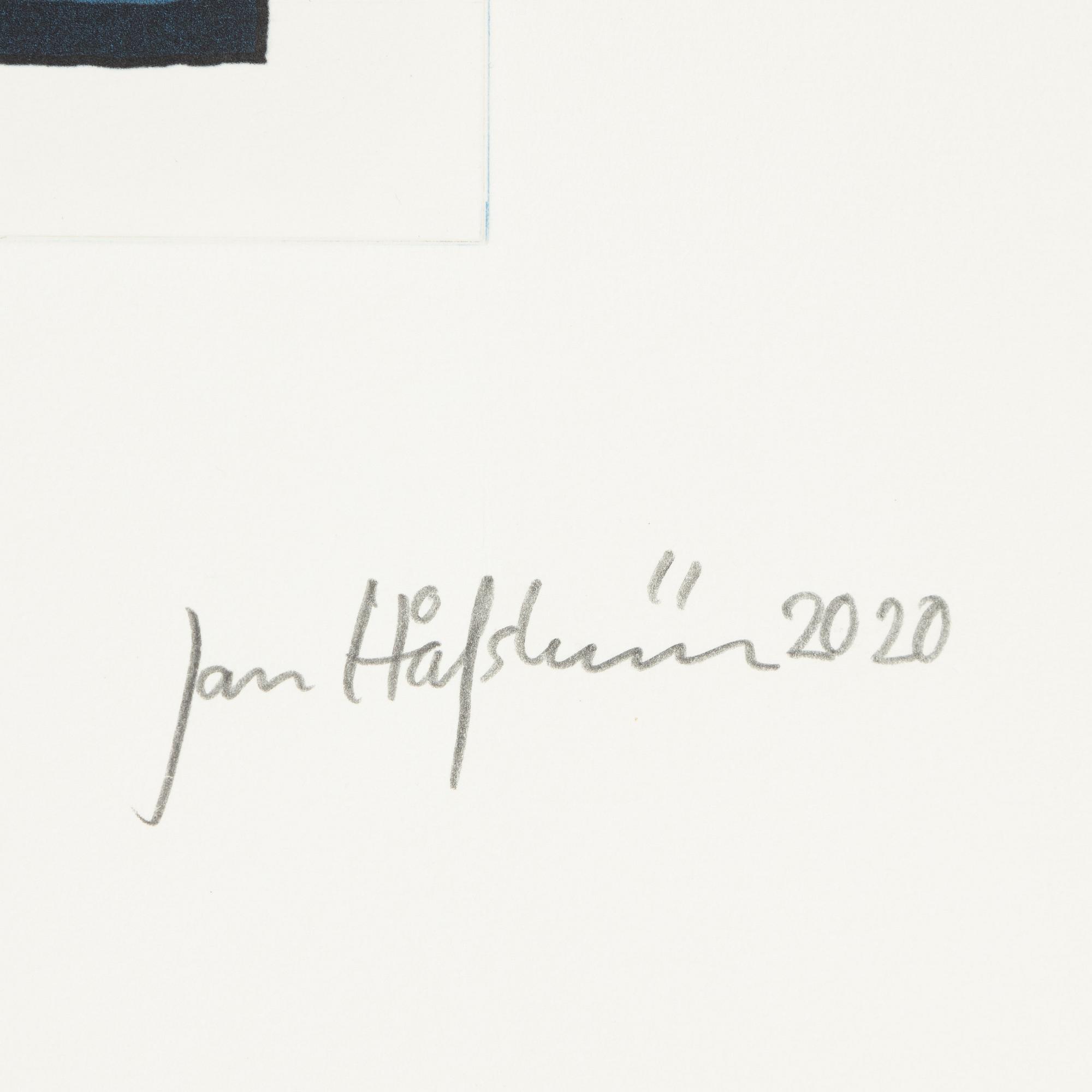 Jan Håfström, etching in colours, 2020, signed 45/50.