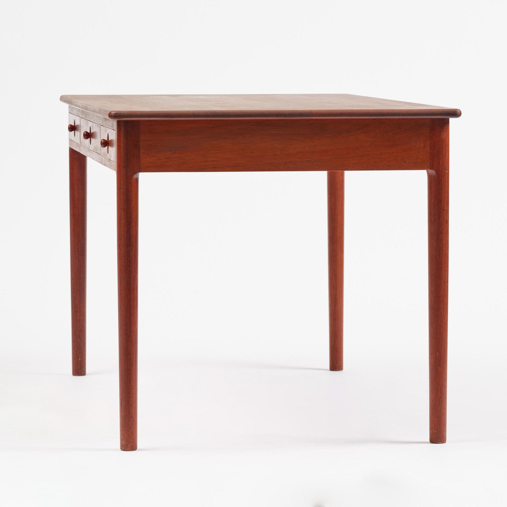 Hans J. Wegner, a model PP305 teak desk, PP Møbler, Denmark 1970s.