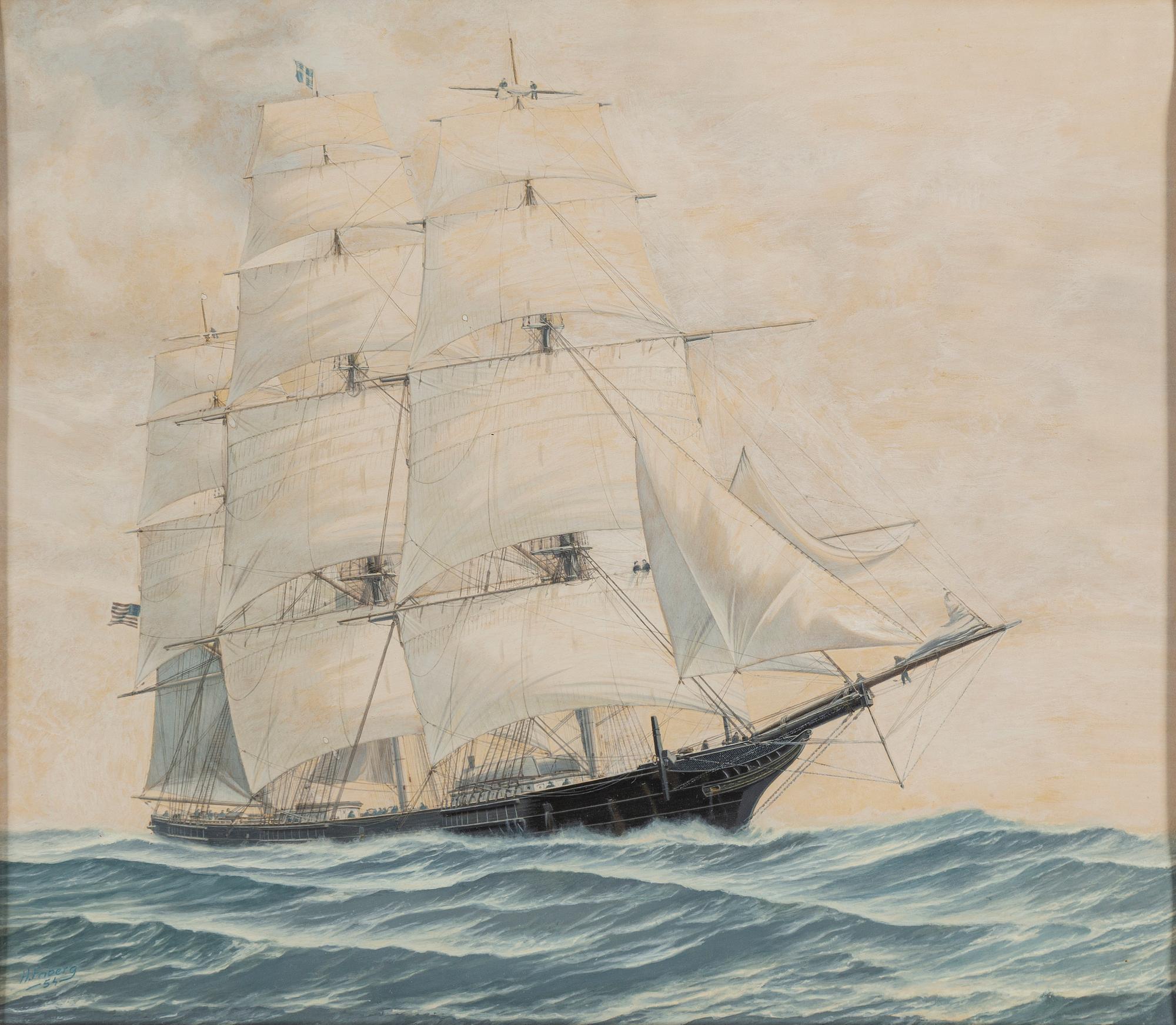 CARL HENDEL FRIBERG, watercolour, signed and dated -54.