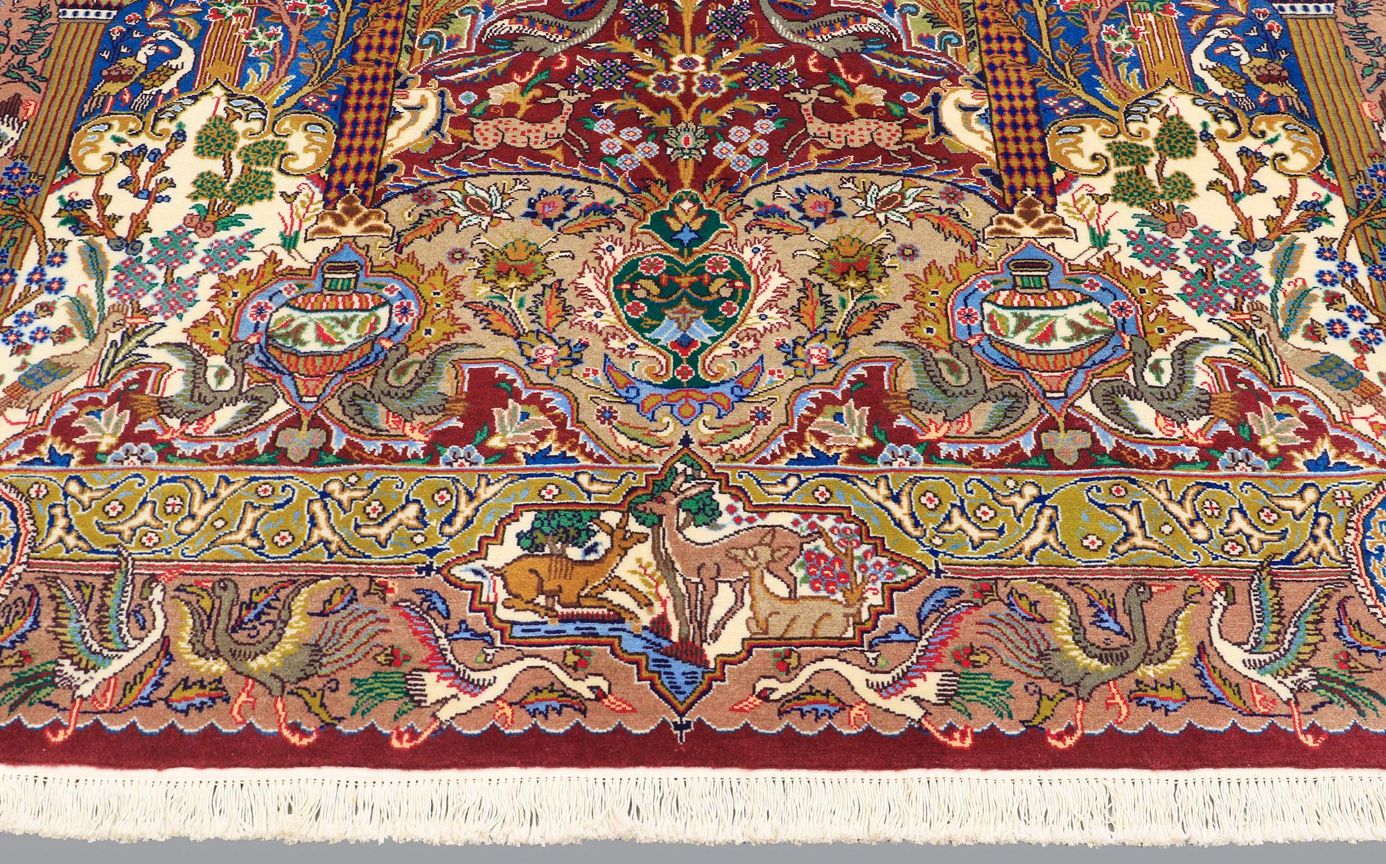 A carpet, Kashmar, 302 x 201 cm.