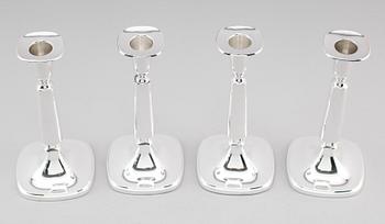 LJUSSTAKAR, 4 st, silver, Tore Eld, Bröderna Carlsson, Göteborg 1963/67.