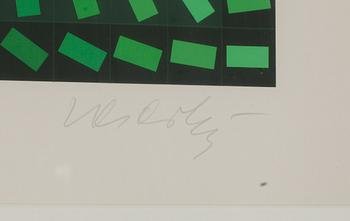 VICTOR VASARELY, färglitografi, signerad o numrerad: 75/100.