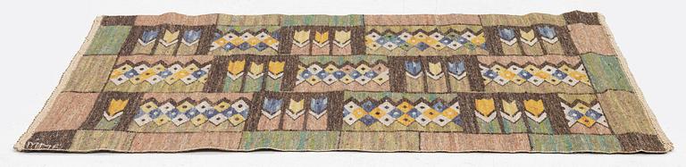 Märta Måås-Fjetterström, a textile, 'Crocus', flat weave, c 107 x 69,5 cm, signed MMF.