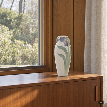 Karl Lindström, & Waldemar Lindström, an Art Nouveau porcelain vase, Rörstrand.