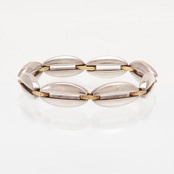 Regitze Overgaard, bracelet in silver and 18K gold no. 409 for Georg Jensen, Denmark.